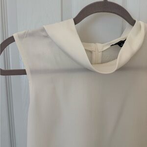 Ann Taylor Cream Sleeveless Blouse
